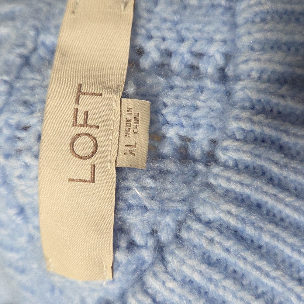 LOFT Fuzzy Ribbed Sweater - Picture 5 of 9